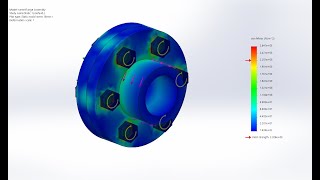 Solidworks Simulation Tutorial  Flanges and Bolts [upl. by Aseral]