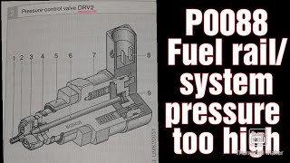 VW Audi TDI 20 P0088 Checking fuel pressure regulating valve N276 [upl. by Chapland]