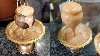 TANDOORI CHAI  Extremely Hot Pot Tea  Indian Street Food [upl. by Awe]