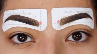 EASY HOWTO GET THE BEST EYEBROWS Sticker Stencil Eyebrows  Alexisjayda [upl. by Dimond342]