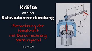 Kräfte an einer Schraubenverbindung [upl. by Ilocin14]