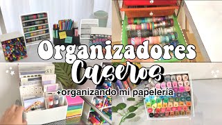 ✨Organizadores caseros✨organizando mi Papeleria📓📝 [upl. by Beryl]