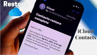 How to Restore Contacts from iCloud on iPhone [upl. by Sprung]