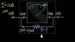 Conversion of galvanometer into ammeter  Moving charges amp magnetism Physics  Khan Academy [upl. by Maurits20]