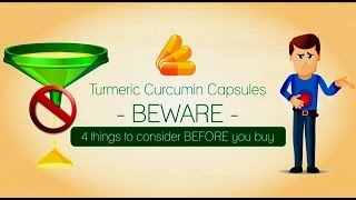 Turmeric Curcumin BEWARE4 things to consider before buying [upl. by Arbed]