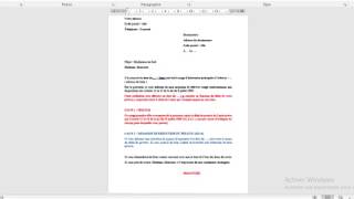 COMMENT REDIGER UNE LETTRE DE RESILIATION DU BAIL DUN LOGEMENT LOUE [upl. by Nivrae]