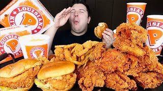 Trying Popeyes New Chicken Sandwich • MUKBANG [upl. by Kcirrek]