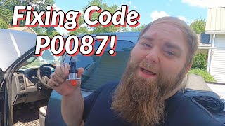 How To Fix P0087 Code  Replacing High Pressure Fuel Pump Regulator Ram 3500 [upl. by Lounge50]