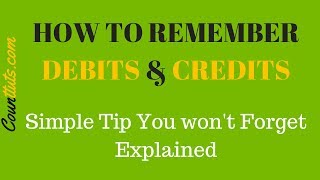 How to easily Remember DEBITS and CREDITS  Simple Tip  Accounting Basics [upl. by Dallis]