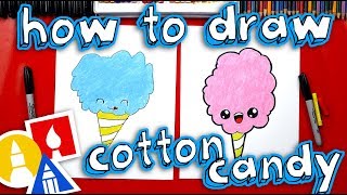 How To Draw Cartoon Cotton Candy [upl. by Gerc]