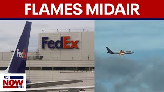 BREAKING FedEx plane catches fire midair [upl. by Engle]