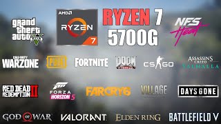 Ryzen 7 5700G Vega 8  25 Games Tested in 2022 [upl. by Sirahs]