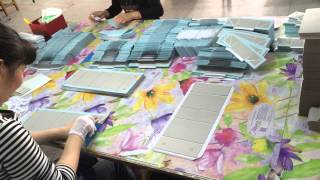 Gift box manufacturing  adding glue and folding [upl. by Avon]