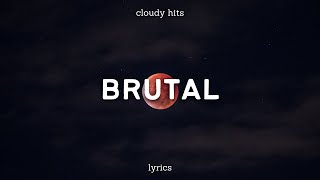 Olivia Rodrigo  brutal Clean  Lyrics [upl. by Assirol]