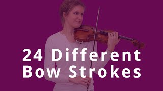 24 Different VIOLIN BOWING Techniques [upl. by Sorrows753]