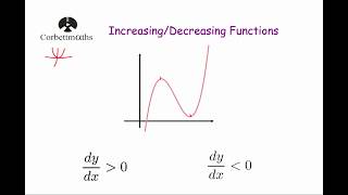 Increasing and Decreasing Functions  Corbettmaths [upl. by Sidon242]