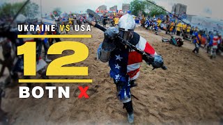 Buhurt Tech TV GoPro  BOTN X 12vs12 Ukraine vs USA 60fps [upl. by Zednanreh]