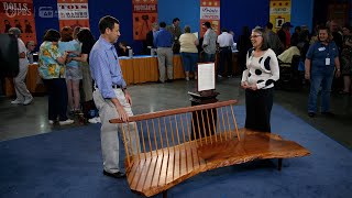 Preview 1971 George Nakashima Conoid Bench  Vintage Baltimore 2021 Hr 1  ANTIQUES ROADSHOW  PBS [upl. by Onitnevuj704]