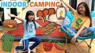 INDOOR CAMPING Challenge for 24 hours [upl. by Grogan]