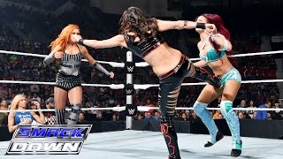 Sasha Banks vs Brie Bella vs Becky Lynch SmackDown Aug 20 2015 [upl. by Bogie]