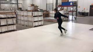 Figure Skating on KwikRink V synthetic ice [upl. by Hauhsoj208]