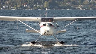 Cessna 172 Floatplane  Docking amp Take Off [upl. by Namyw]