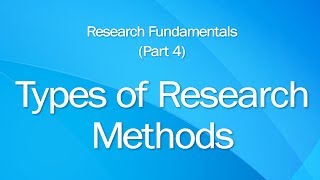 4 Types of Research Methods [upl. by Florry]