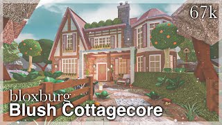 Bloxburg  Blush Cottagecore House Speedbuild exterior [upl. by Bilski955]