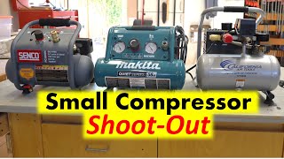 1 Gallon Air Compressor Shoot Out [upl. by Eilraep]