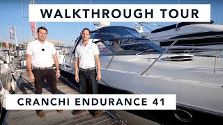 Cranchi Endurance 41 Presented by Parker Adams Boat Sales  Stunning Yacht Tour [upl. by Ahtan]