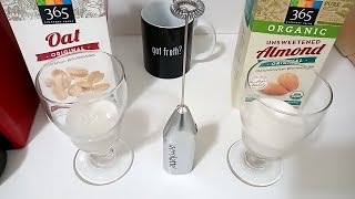 Oat Milk vs Almond Milk part 2 Frothing Test [upl. by Piers]