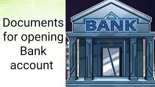 Documents required for Bank account savings account [upl. by Ycrad]