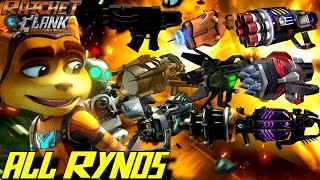 Ratchet amp Clank  All RYNO Weapons 20022016 GAMEPLAY [upl. by Bringhurst]