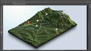 From Google Maps and heightmaps to 3D Terrain  3D Map Generator Terrain  Photoshop [upl. by Ynez]