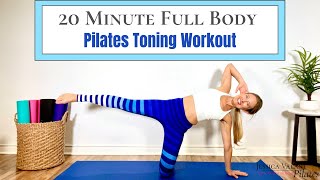 20 Minute Full Body Workout  Pilates Class for Toning [upl. by Ileak]