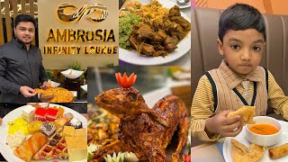 Ambrosia Infinity Lounge  950 taka 100item  Buffet in Dhanmondi  Buffet in dhaka [upl. by Kcirdlek]