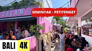 BALI INDONESIA 🇮🇩 4K Seminyak amp Petitenget — Walking Tour [upl. by Caras]