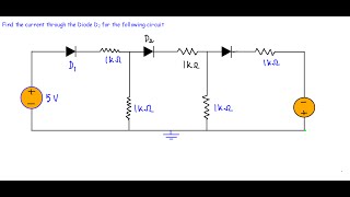 Diode DC Circuit Example 2 Very Hard [upl. by Hebe310]