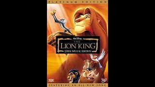 Opening to The Lion King Platinum Edition DVD 2003 Both Discs [upl. by Oetomit]