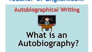 Autobiography teaching resources  PowerPoint lessons [upl. by Aracat]