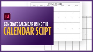 How To Generate Calendar in InDesign Using the Calendar ScriptWizard Very Easy [upl. by Aisha956]