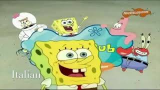 Spongebob Squarepants Theme SongIntro in 10 Languages [upl. by Hilliary525]