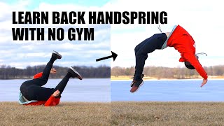 Learn Back Handspring Parkour Easy by  Turning Ground Roll Over Back [upl. by Majka]