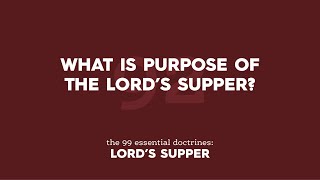 What is the Lords Supper [upl. by Rennob274]