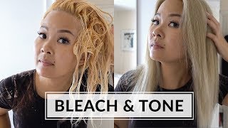 BLEACH amp TONE HAIR AT HOME  Wella T14 [upl. by Ybor283]