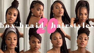 20 Ways To Style Box Braids 💗  Kashia Jabre [upl. by Daub]