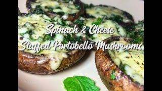 Spinach amp Cheese Stuffed Portobello Mushrooms Recipe  EatMee Recipes [upl. by Reivax]