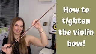 How To Tighten Your Violin Bow PROPERLY [upl. by Mulford]