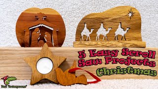 5 easy Christmas scroll saw projects Scroll saw projects for beginners [upl. by Kaitlin]