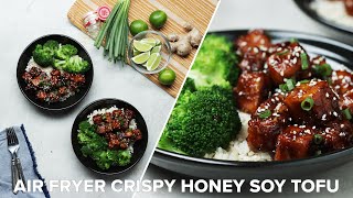 Air Fryer Crispy Honey Soy Tofu [upl. by Hooper]